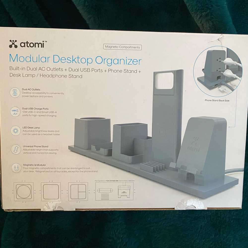 Atomi modular desktop organizer